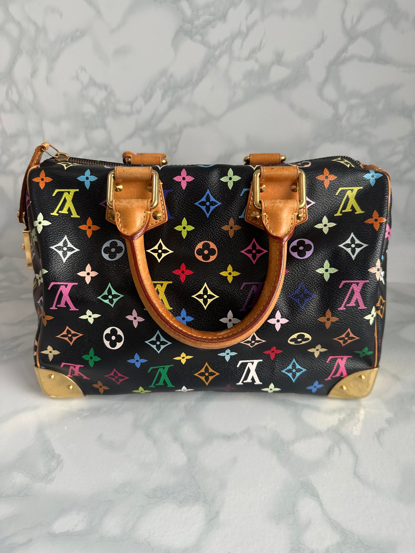 LV Black Murakami Speedy 30