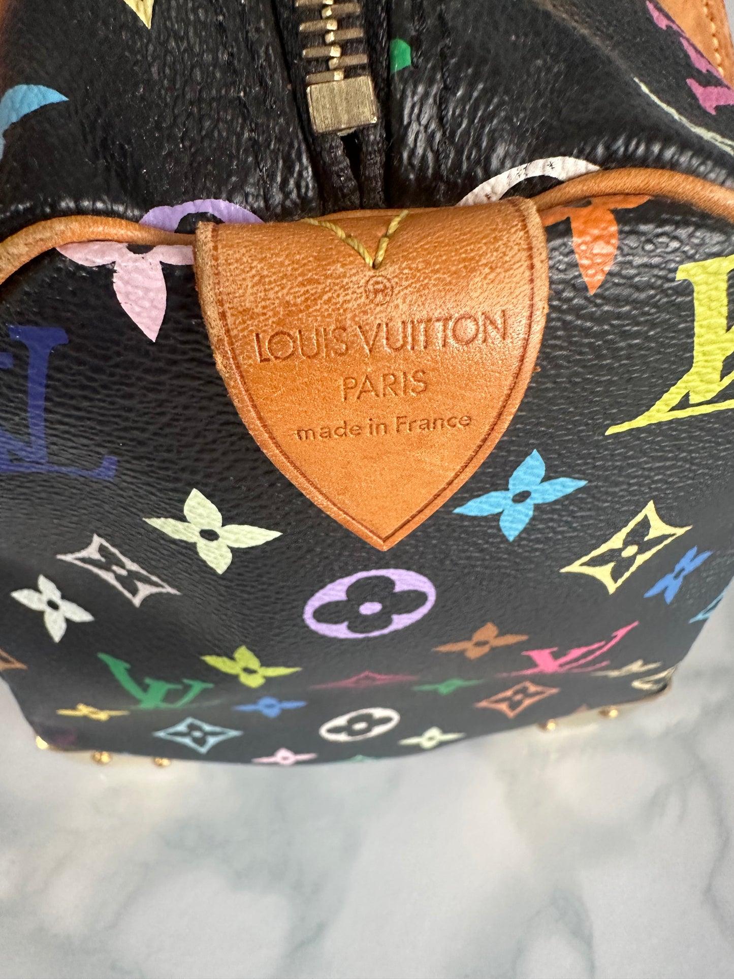 LV Black Murakami Speedy 30