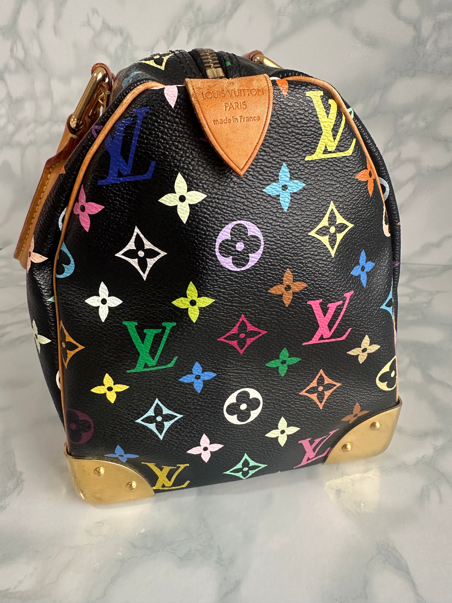 LV Black Murakami Speedy 30