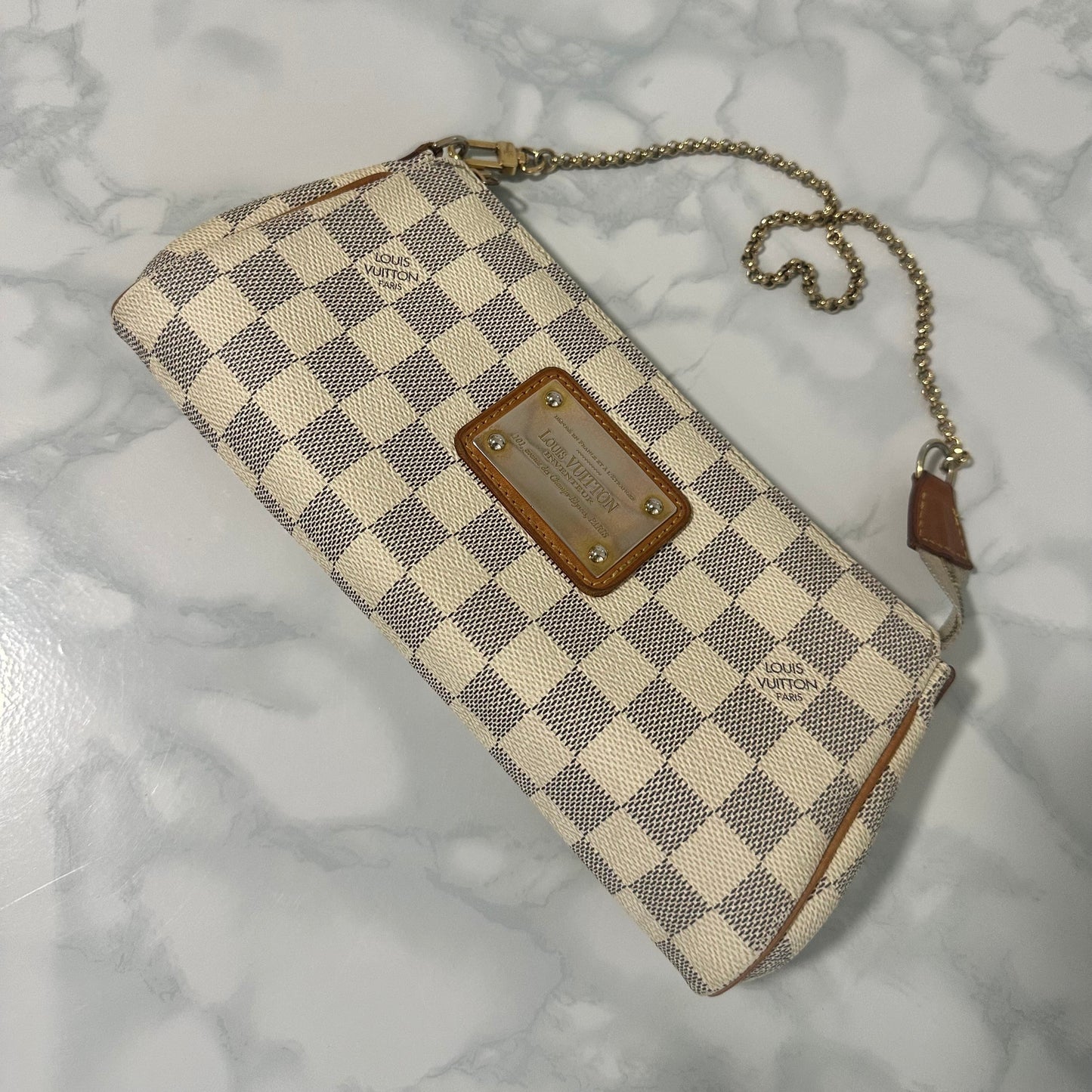 Louis Vuitton Damier Azur Eva Clutch